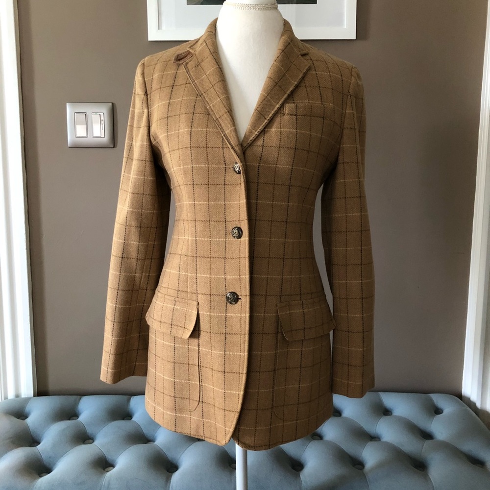 RALPH LAUREN TWEED RIDING BLAZER